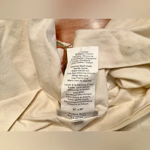 2 Pottery Barn Embroidered Pillow Covers - Picture 13 of 16